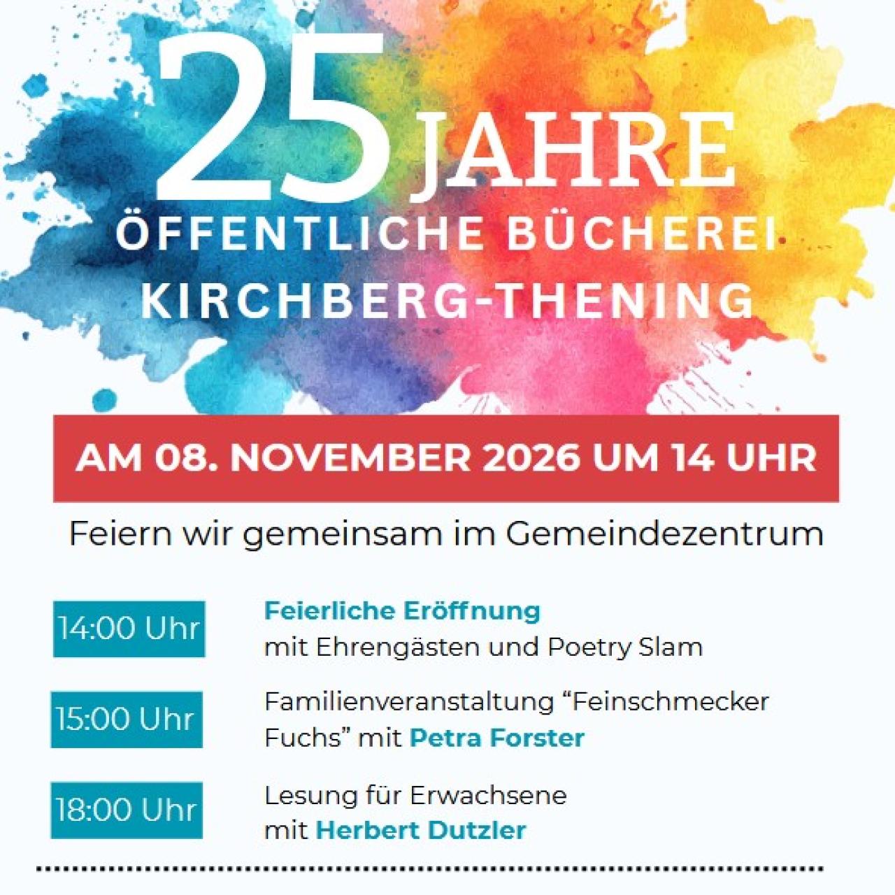 Plakat 25 Jahre Bücherei